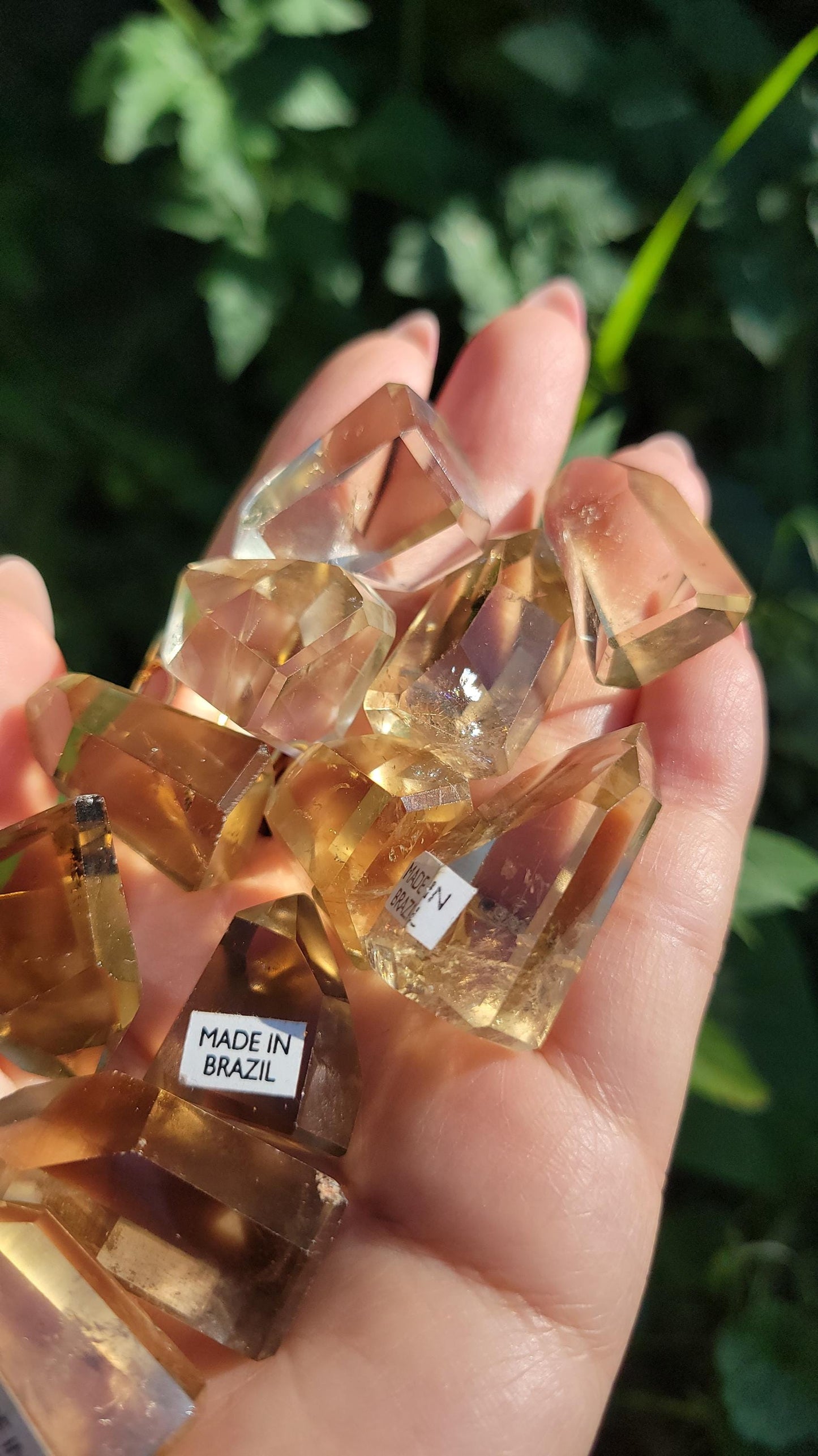Beautiful mini citrine point with from Brazil, genuine, polished, untreated