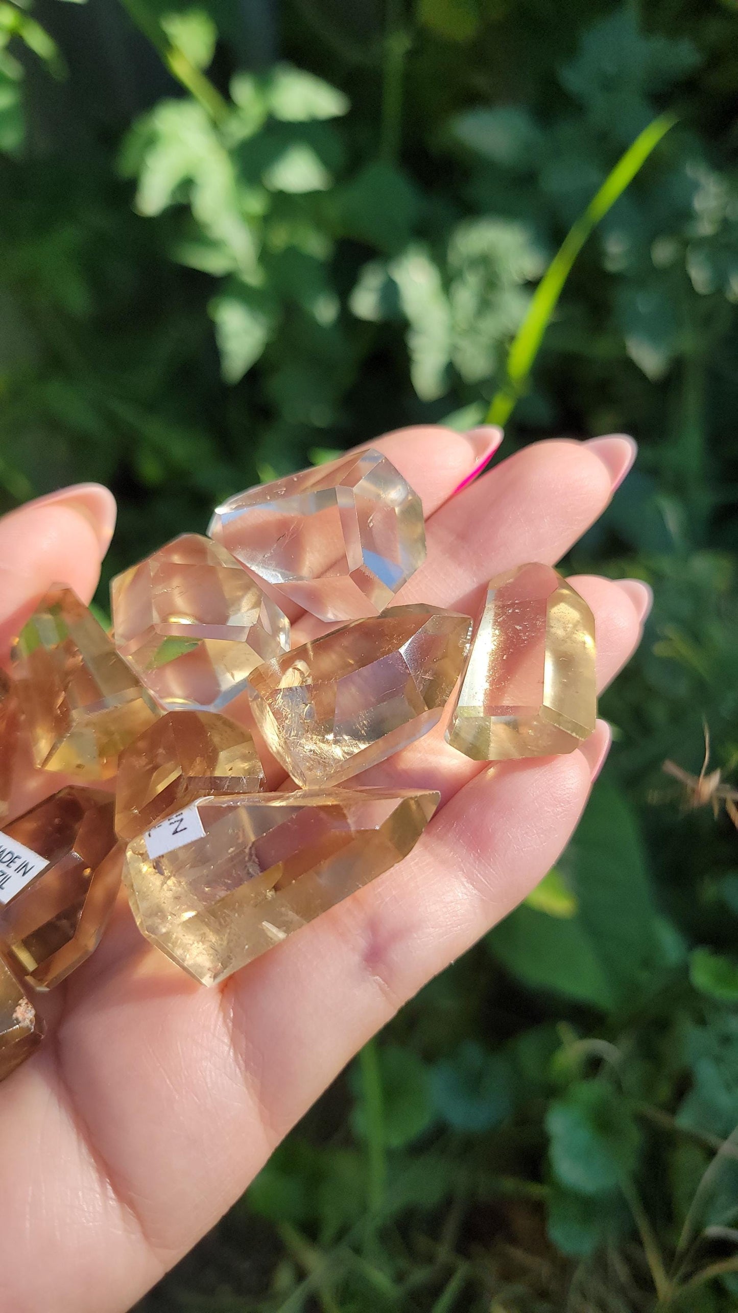 Beautiful mini citrine point with from Brazil, genuine, polished, untreated