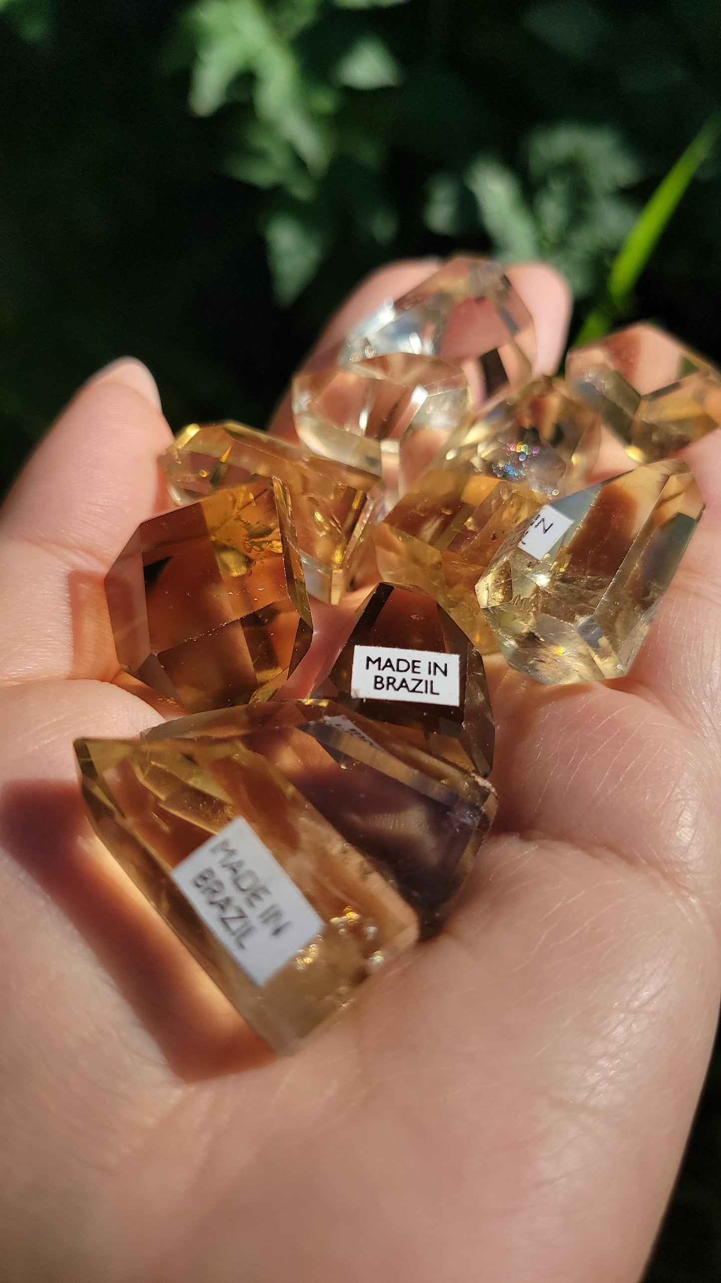 Beautiful mini citrine point with from Brazil, genuine, polished, untreated
