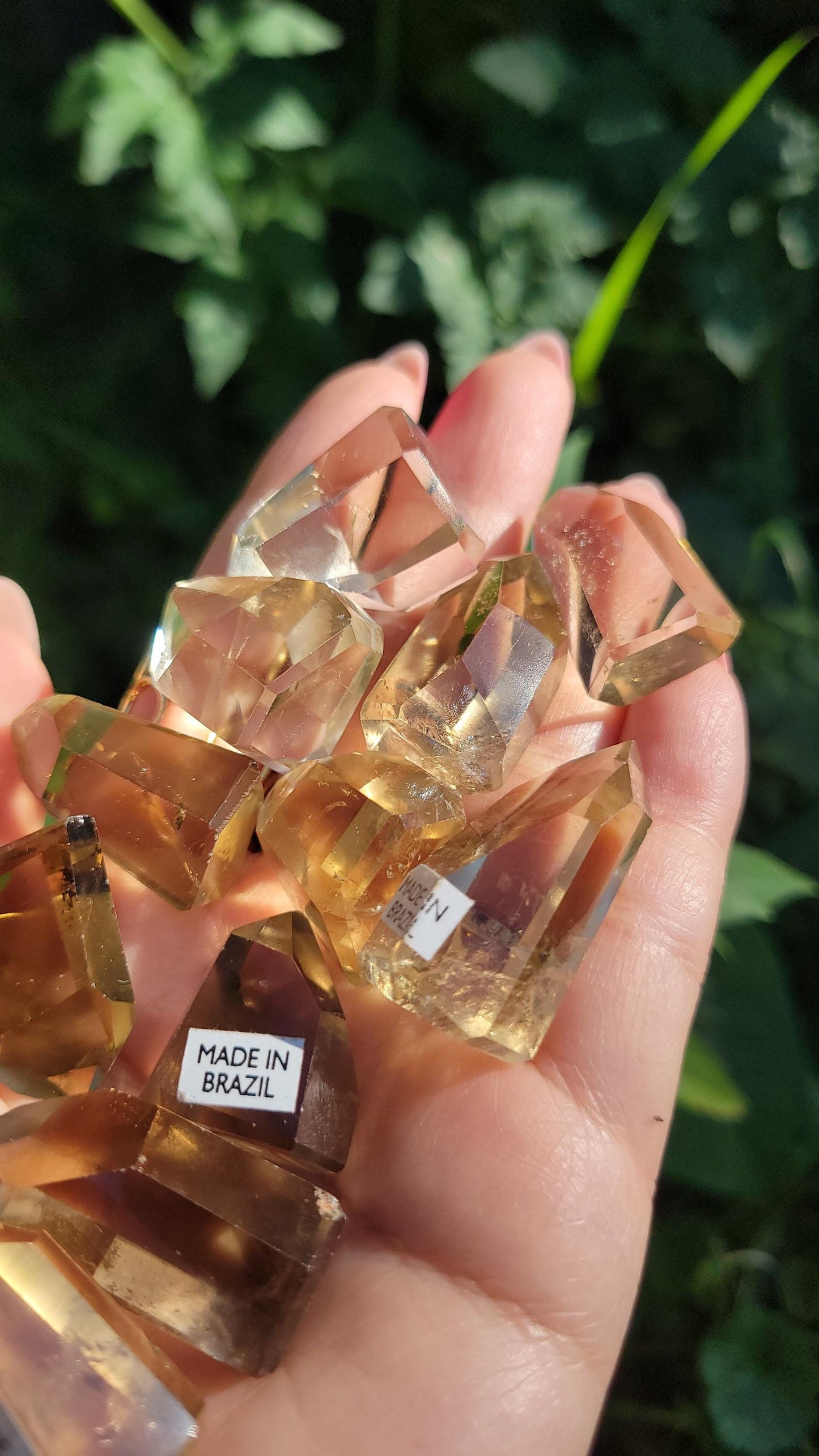 Beautiful mini citrine point with from Brazil, genuine, polished, untreated