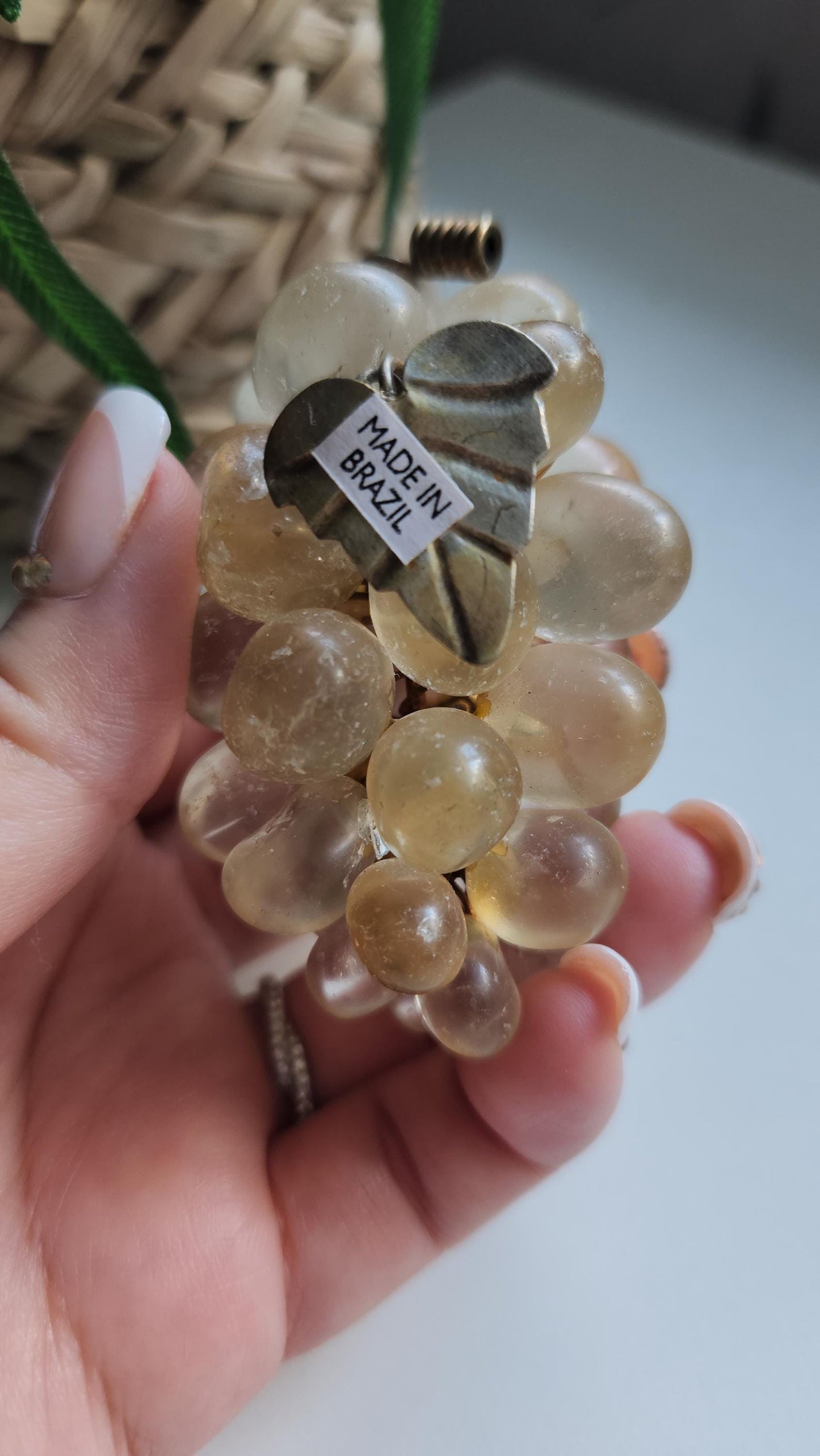 Vintage citrine grapes