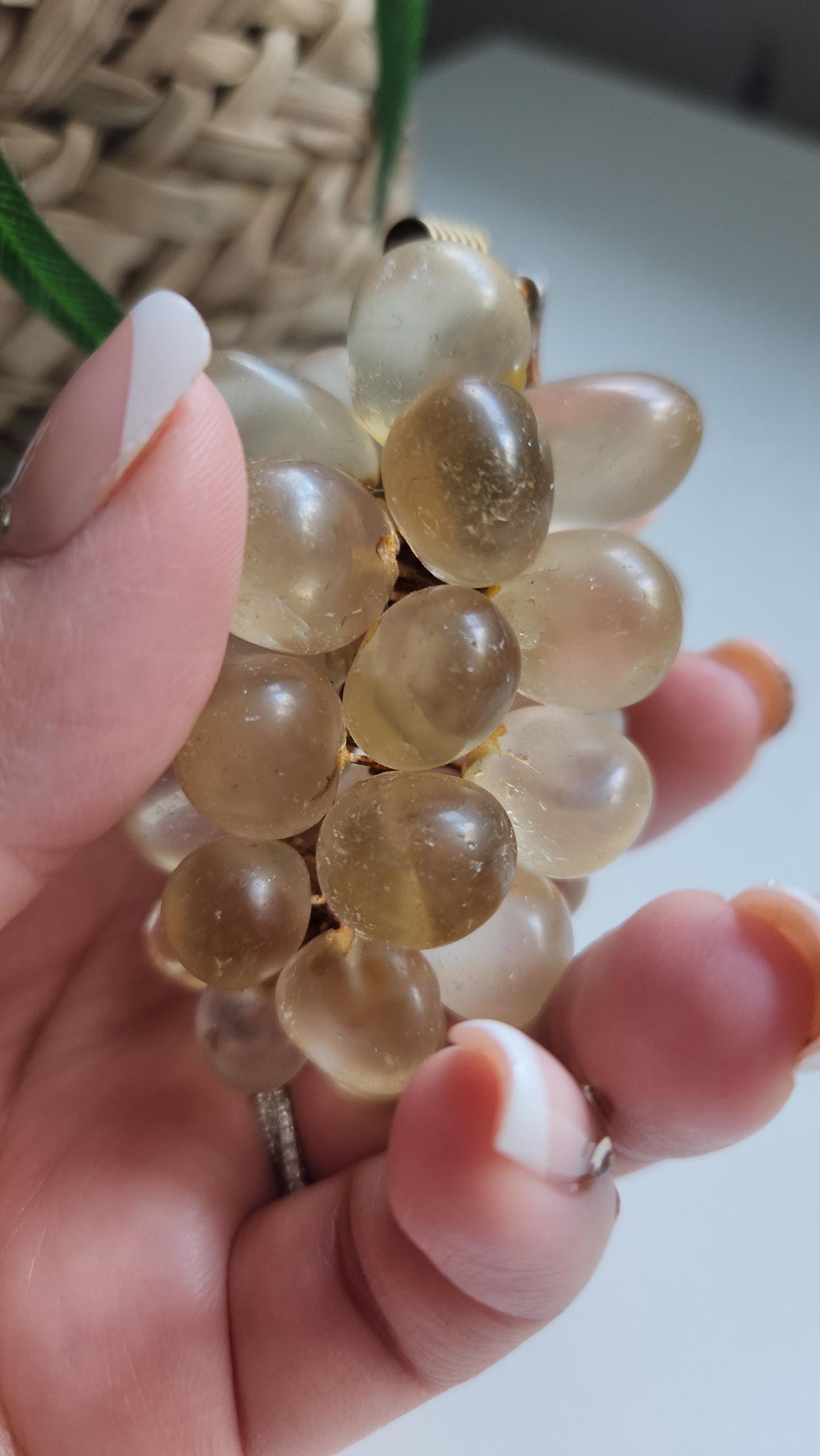 Amazing vintage citrine grapes from Brazil, genuine, natural, untreated 60