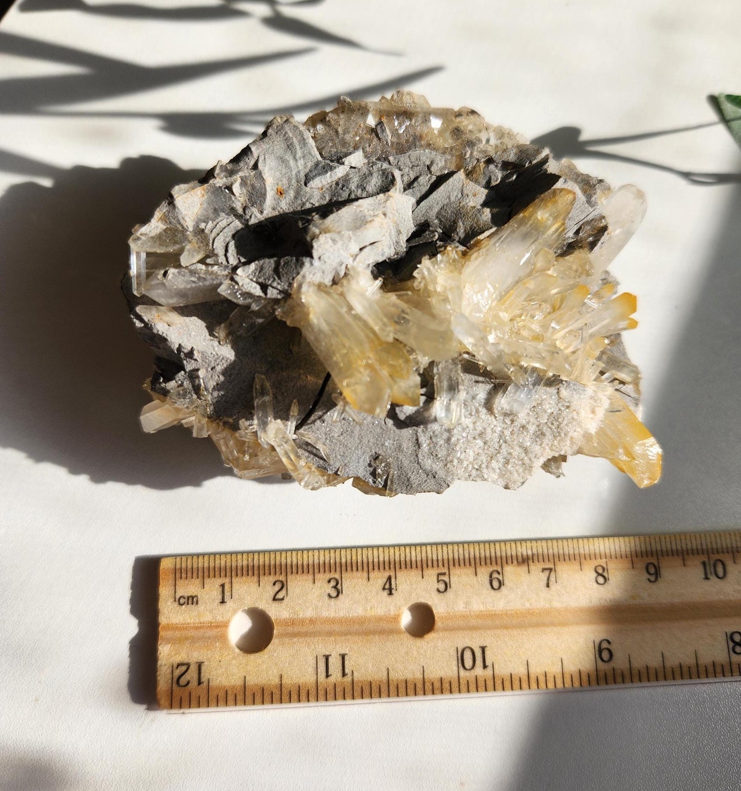 Rare mango quartz cluster from Columbia, beautiful flower formations