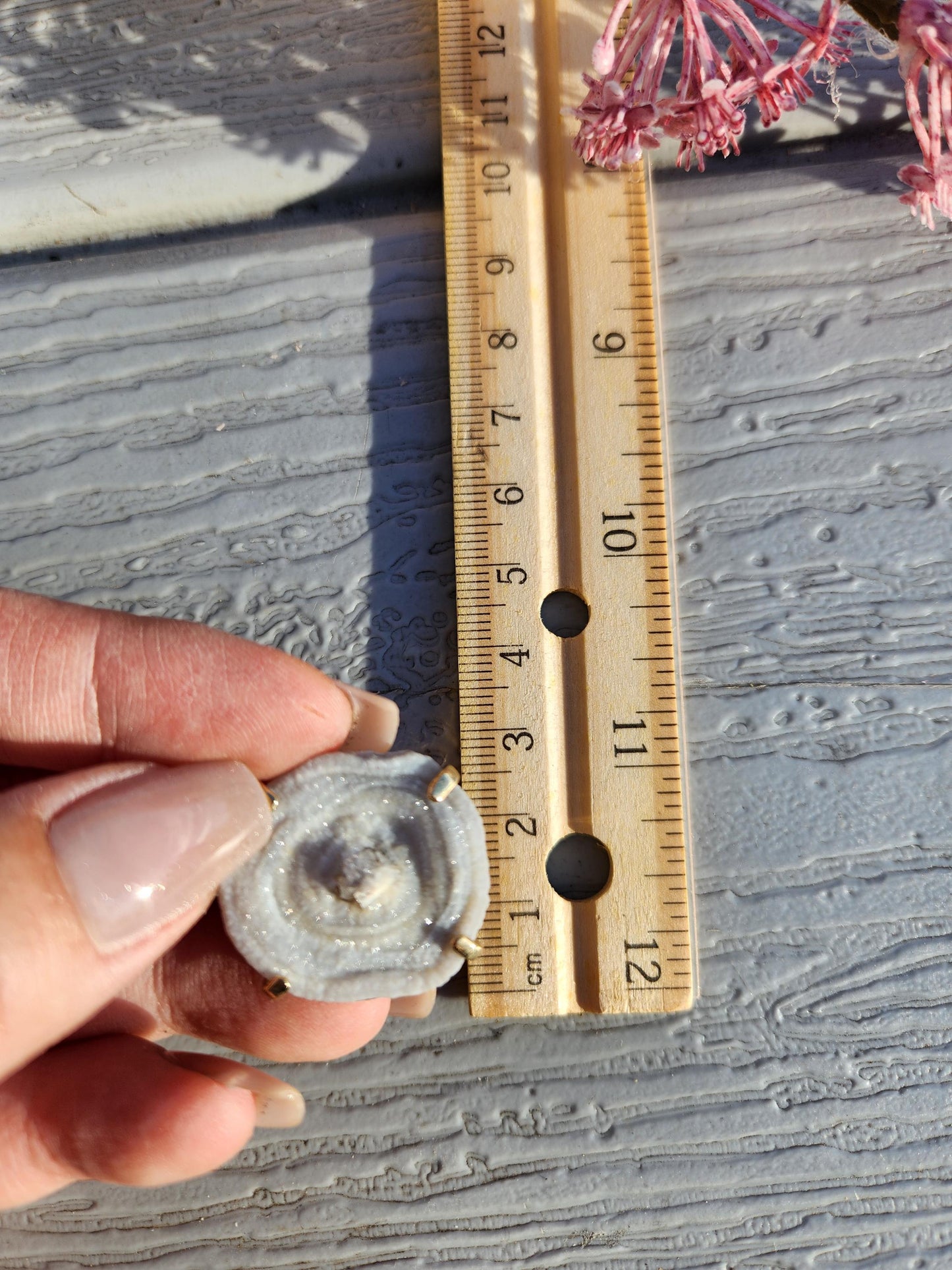 Rare white chalcedony agate ring on silver with beautiful sparkles, adjustable ring, natural colors