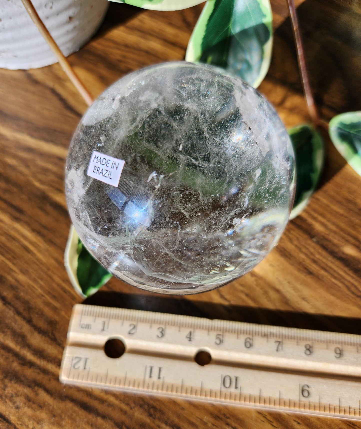 Lumarian clear quartz sphere