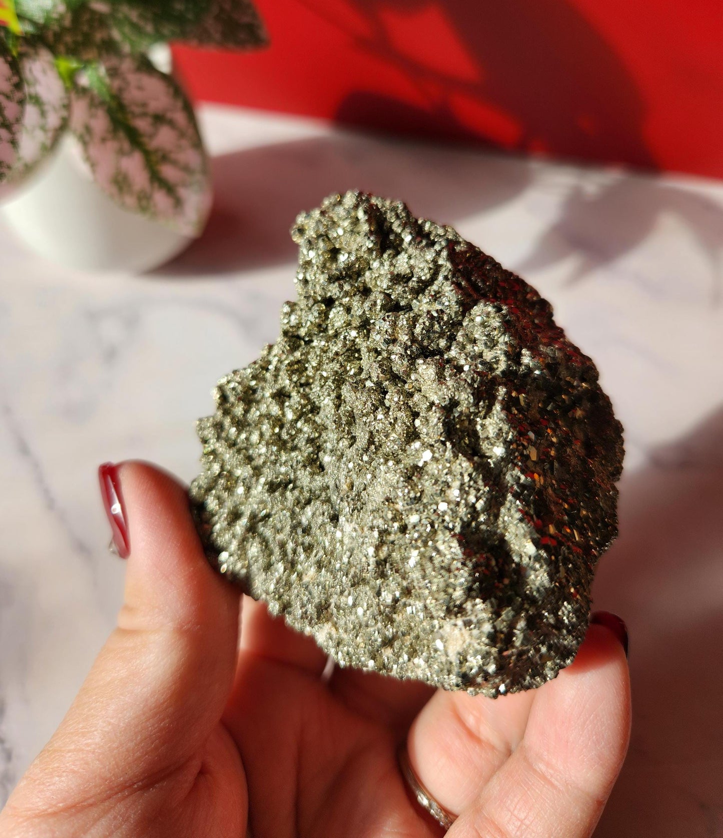 Sparkly druzy pyrite from Peru, raw pyrite, unpolished