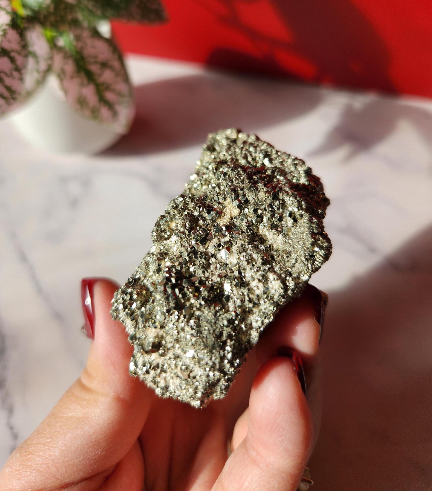 Sparkly druzy pyrite from Peru, raw pyrite, unpolished
