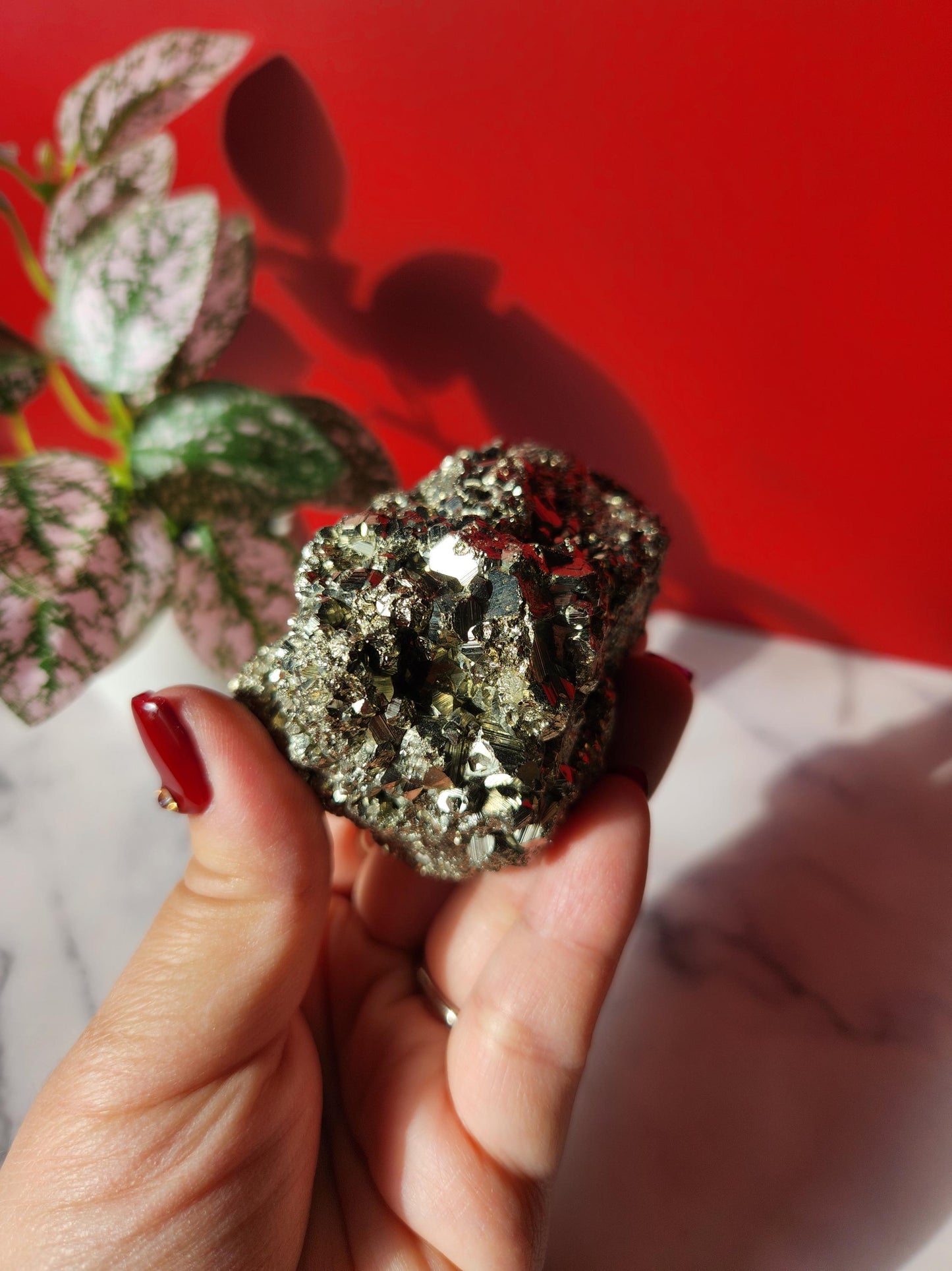 High quality raw pyrite from Peru with beautiful formations