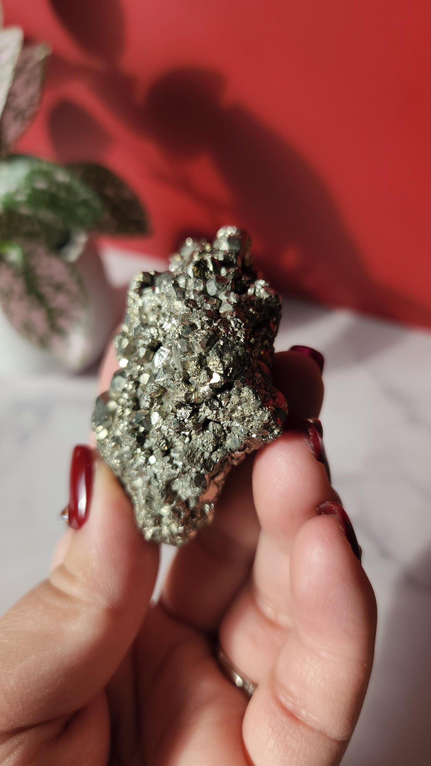 Raw pyrite from Peru with beautiful formations