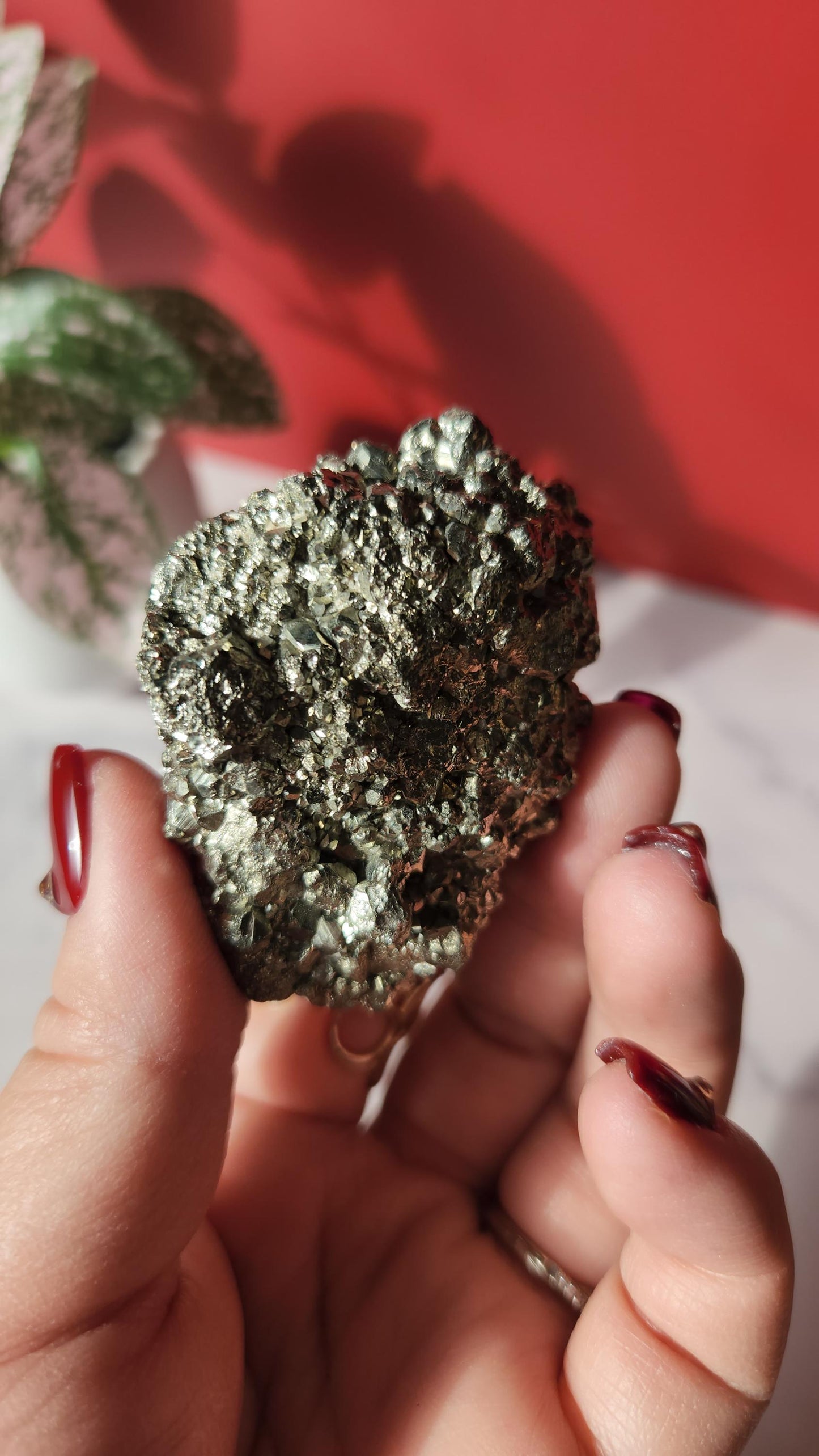 Raw pyrite from Peru with beautiful formations