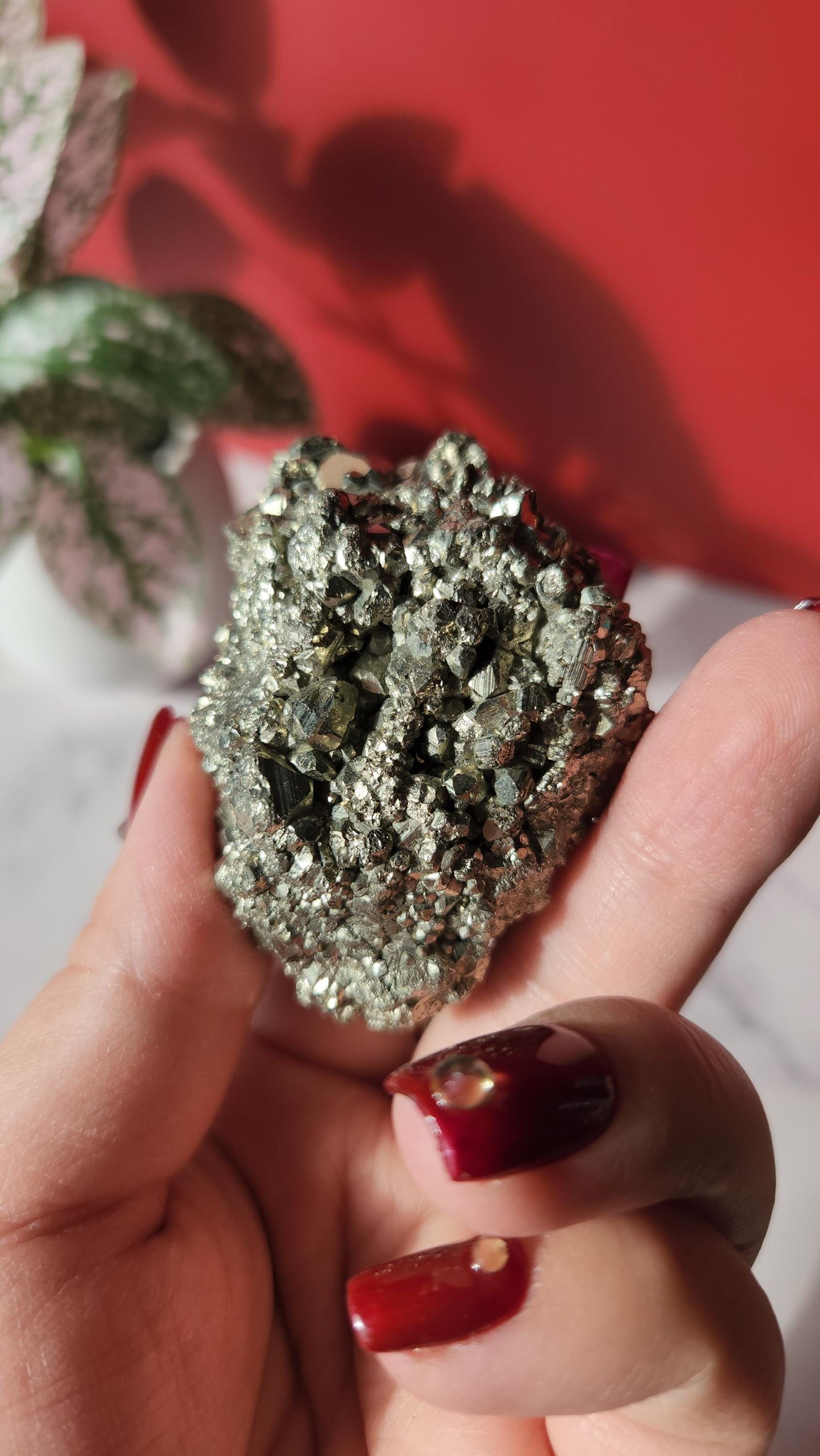 Raw pyrite from Peru with beautiful formations