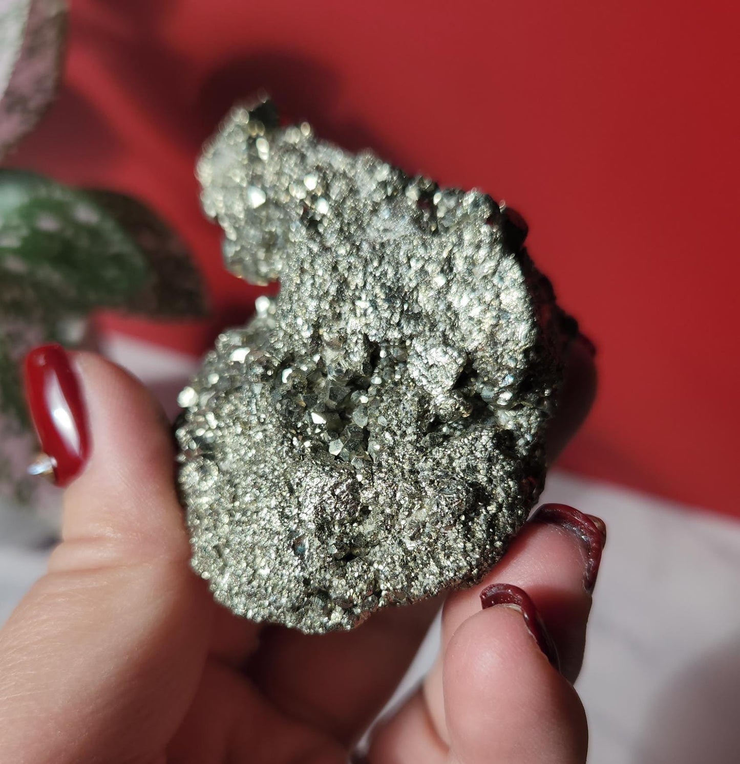 Raw chunk of pyrite from Peru with beautiful formations