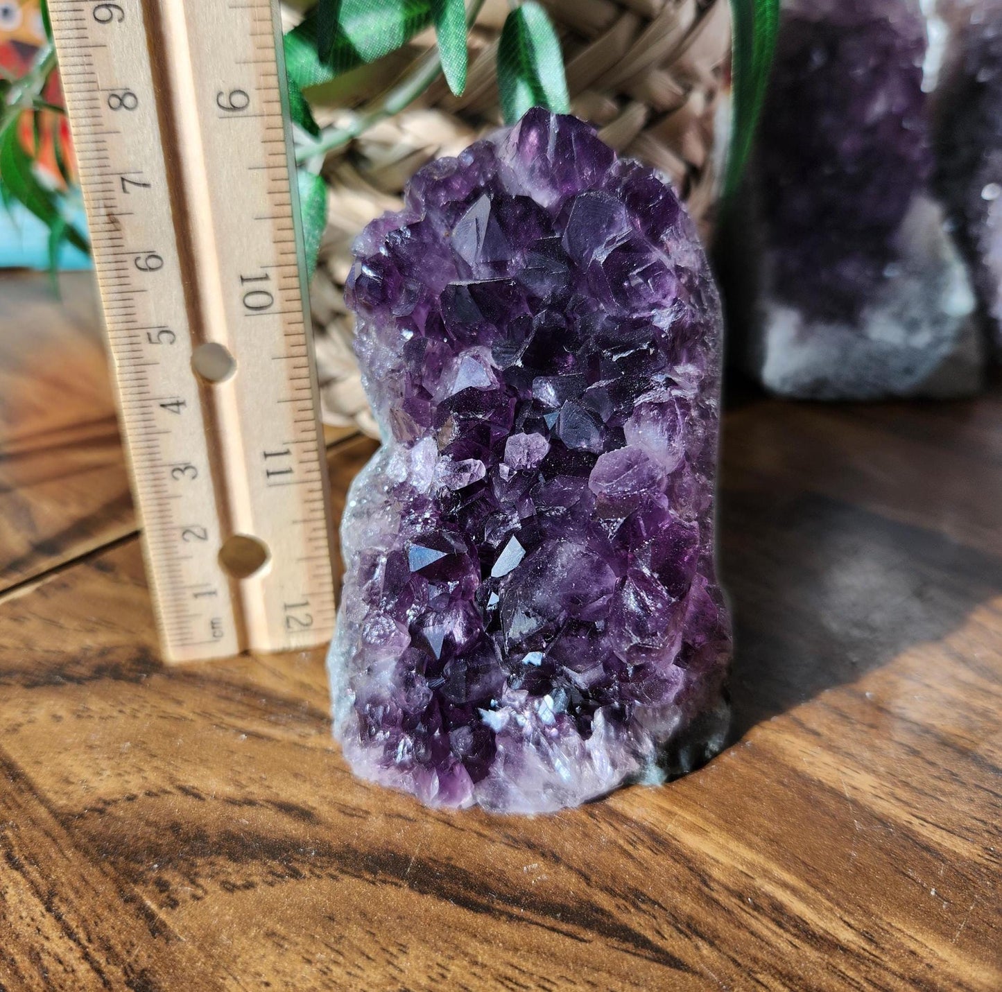 Dark purple amethyst cutbase