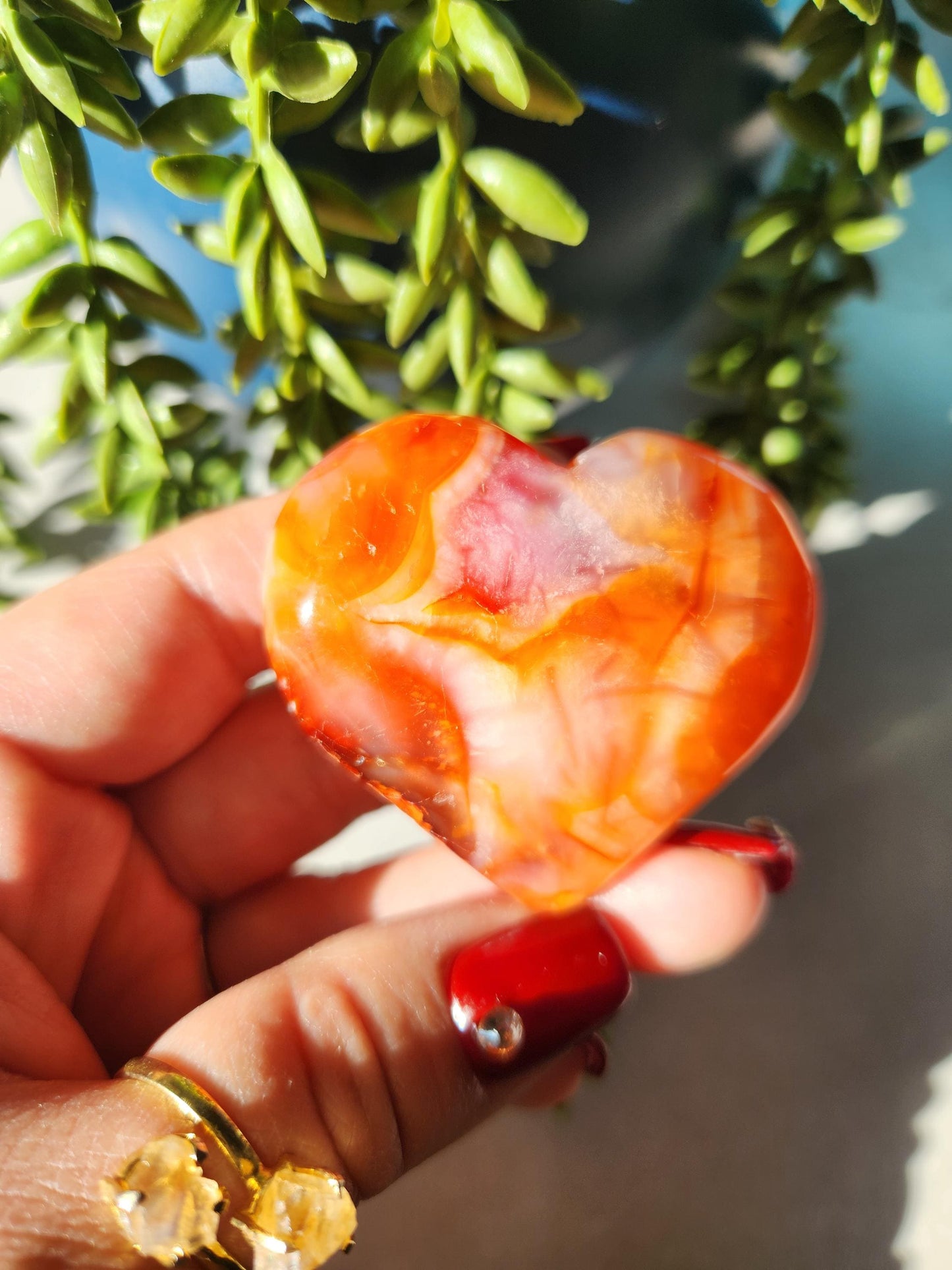 Carnelian heart from Madagascar