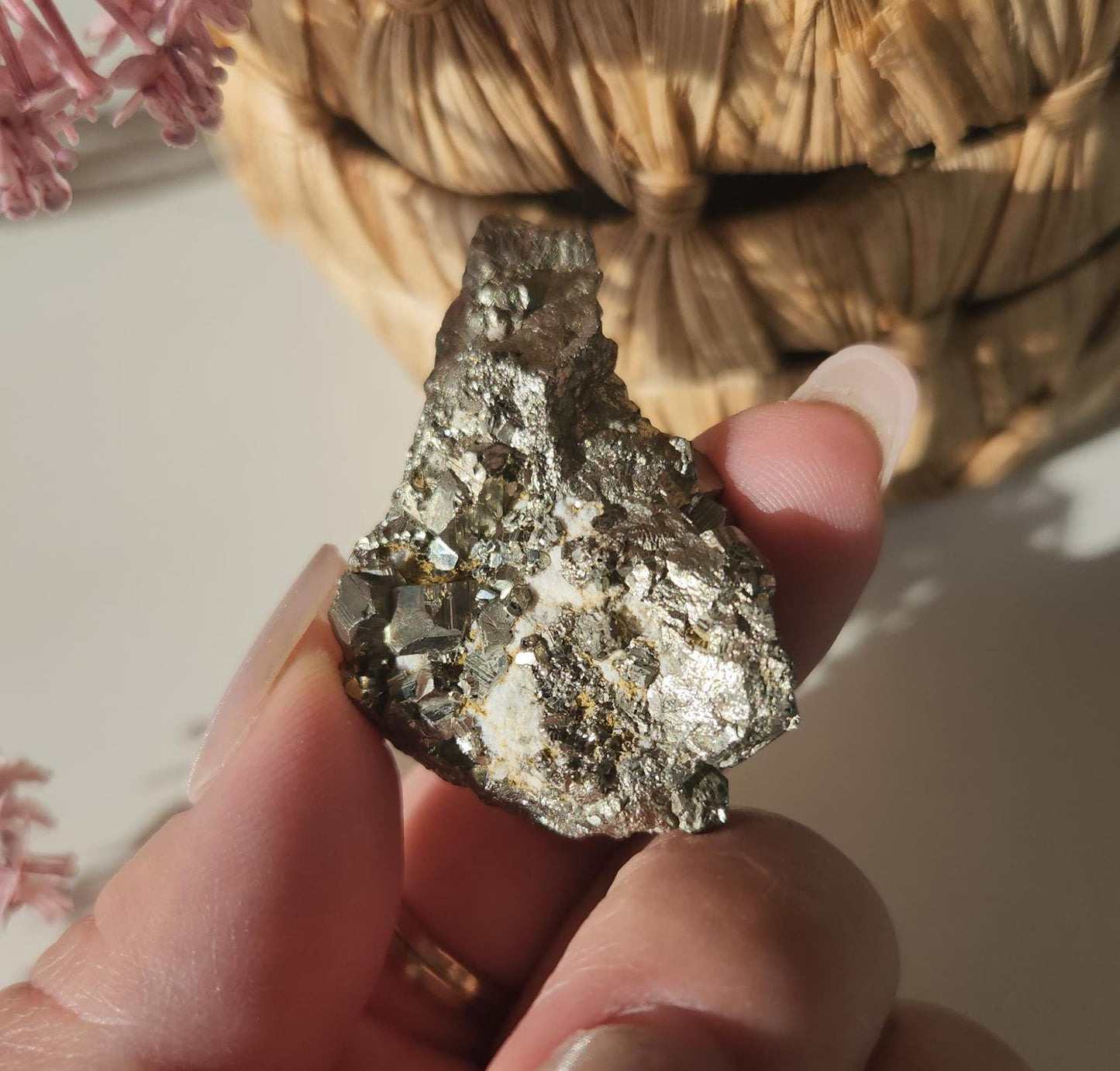 Amazing raw pyrite from Peru with cubic formations