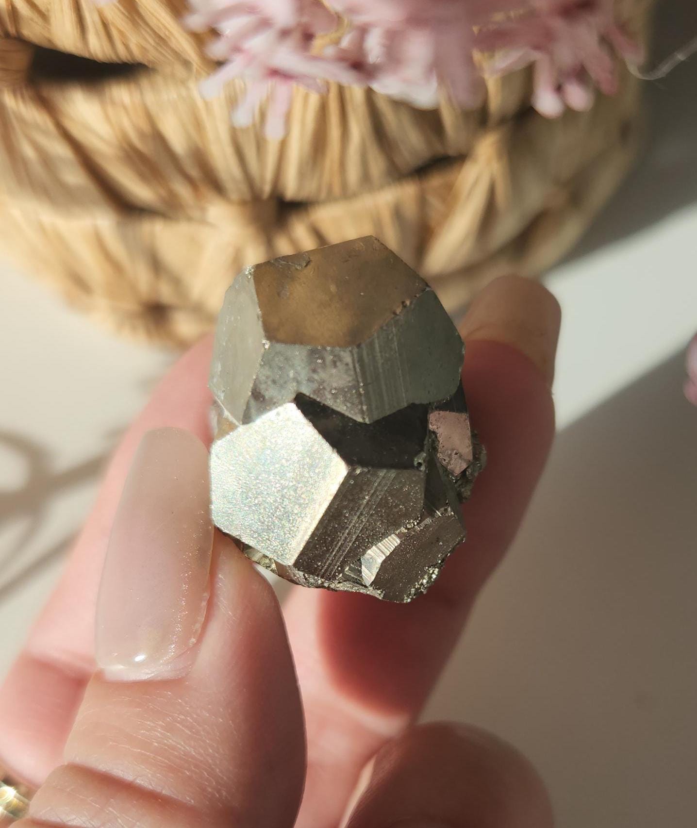 High quality raw pyrite from Peru with amazing formations
