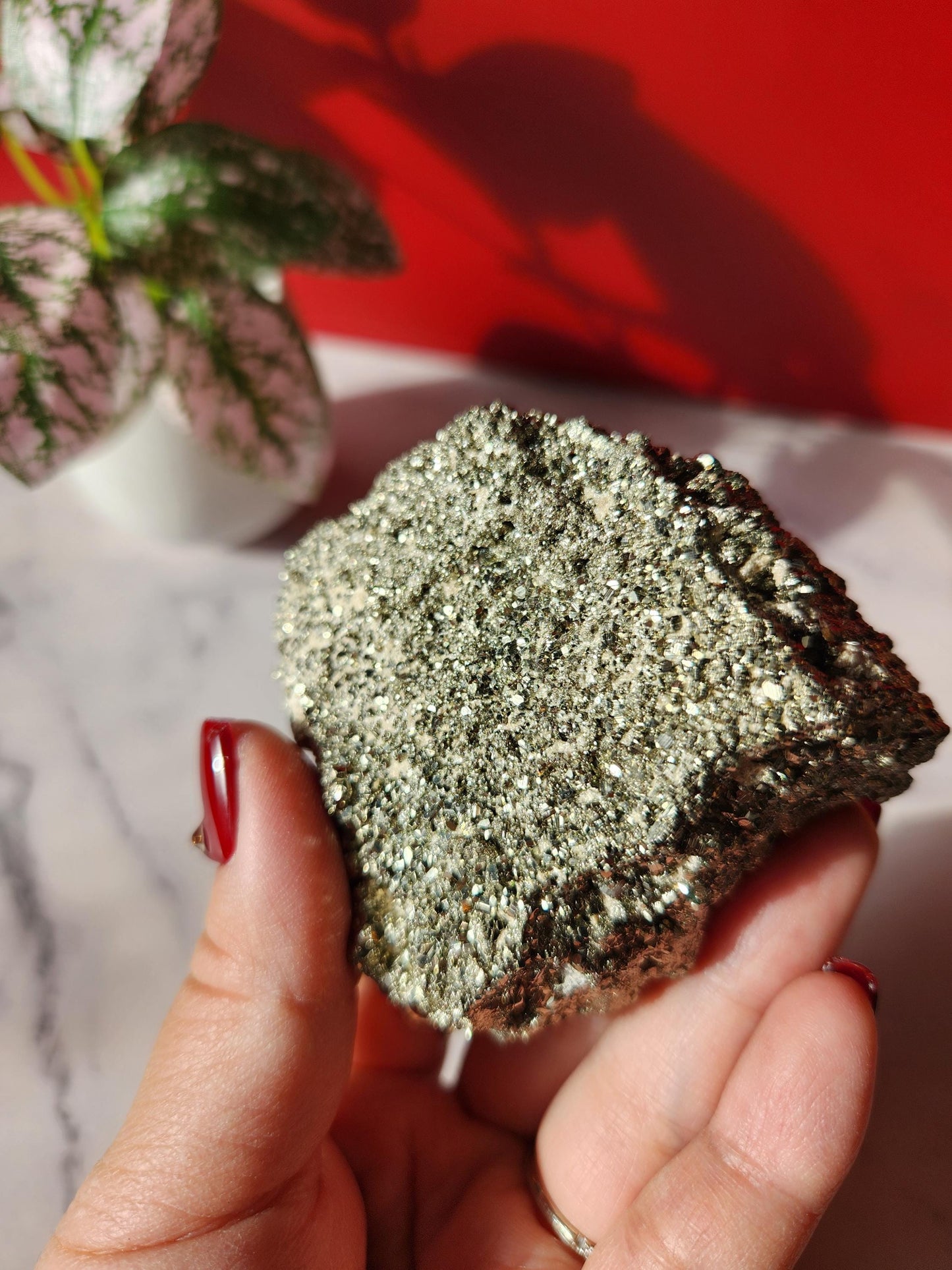 Sparkly druzy pyrite from Peru, raw pyrite, unpolished