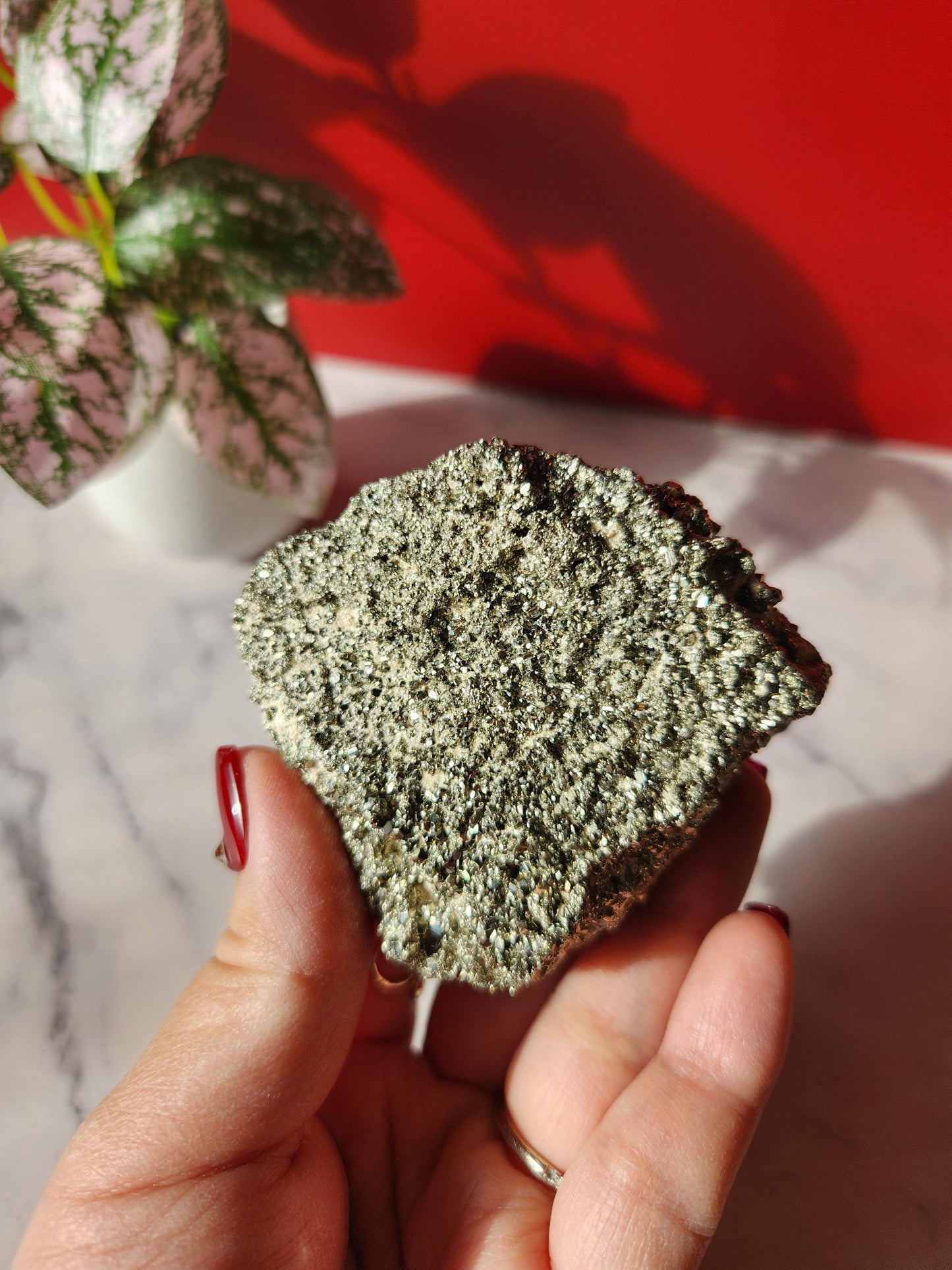 Sparkly druzy pyrite from Peru, raw pyrite, unpolished