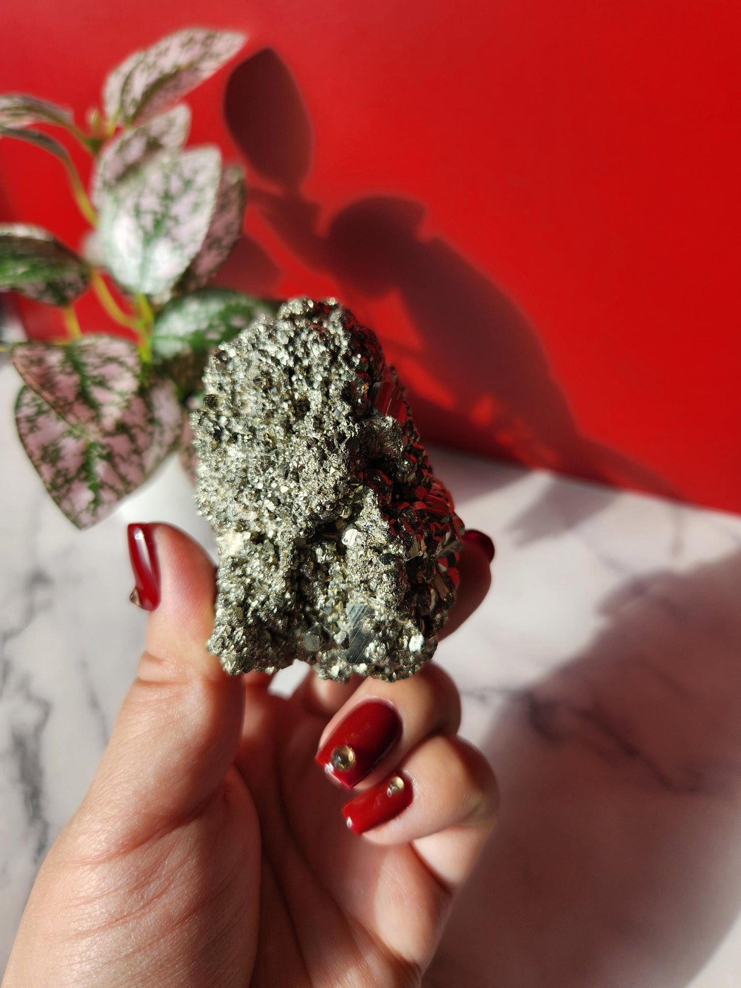 High quality raw pyrite from Peru with beautiful formations