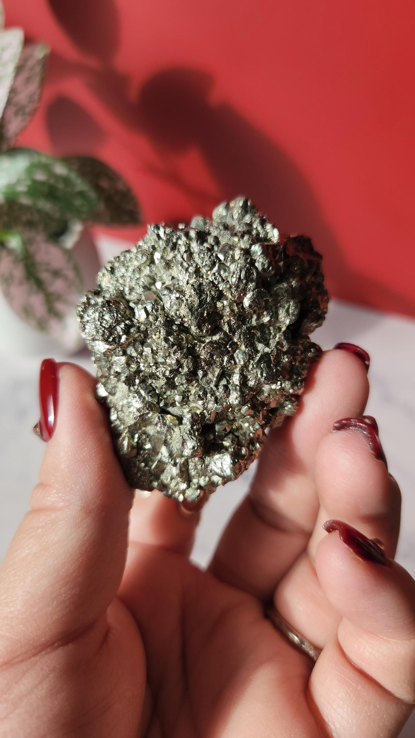 Raw pyrite from Peru with beautiful formations