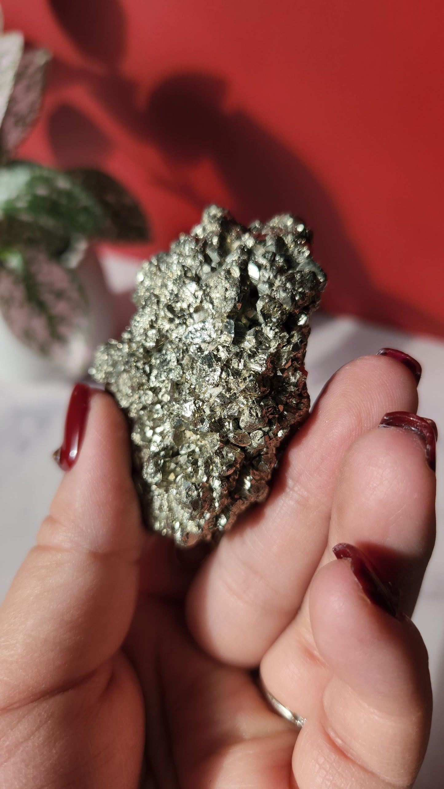 Raw pyrite from Peru with beautiful formations