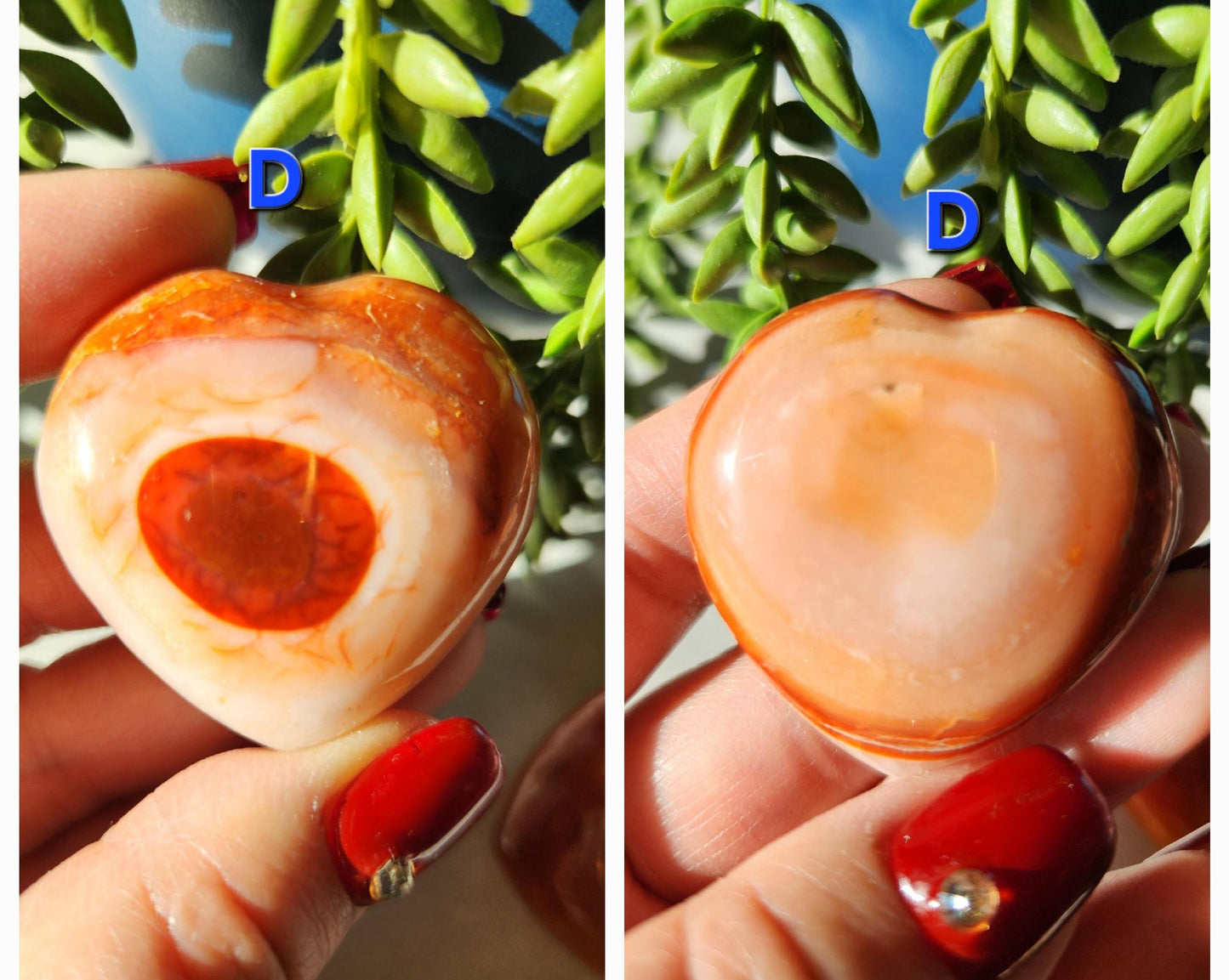 You pick - Carnelian heart carvings from Madagascar with unique patterns, beautiful natural carnelian