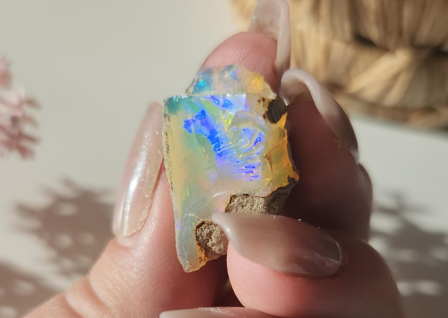 AAA Beautiful welo Ethiopian opal with amazing colors, natural real opal