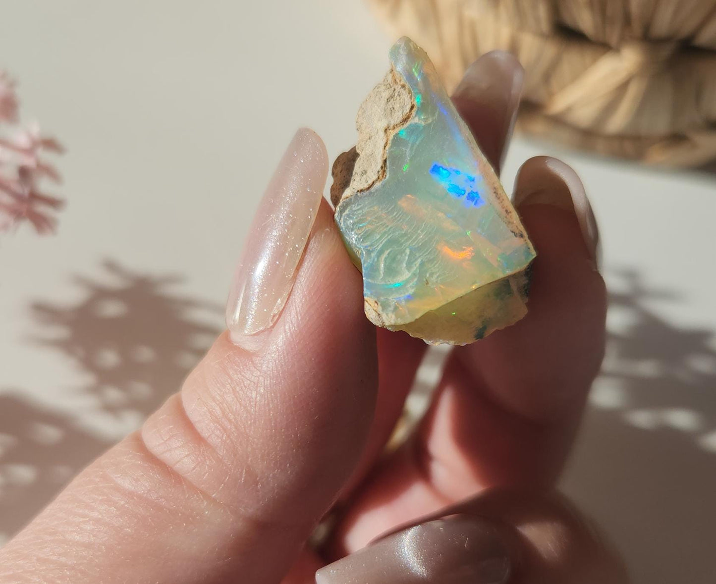 AAA Beautiful welo Ethiopian opal with amazing colors, natural real opal
