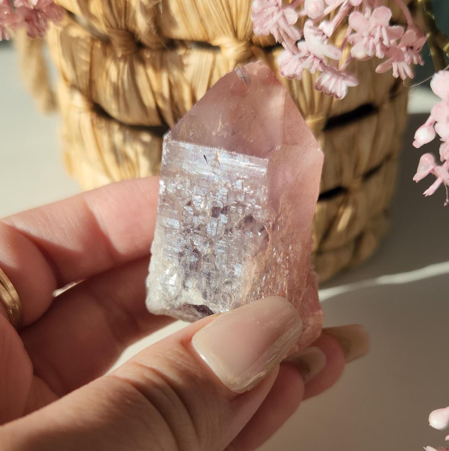 AAA beautiful rare cathedral Amethyst with oxidation by mother nature, self healed, raw, natural and unpolished from Brazil