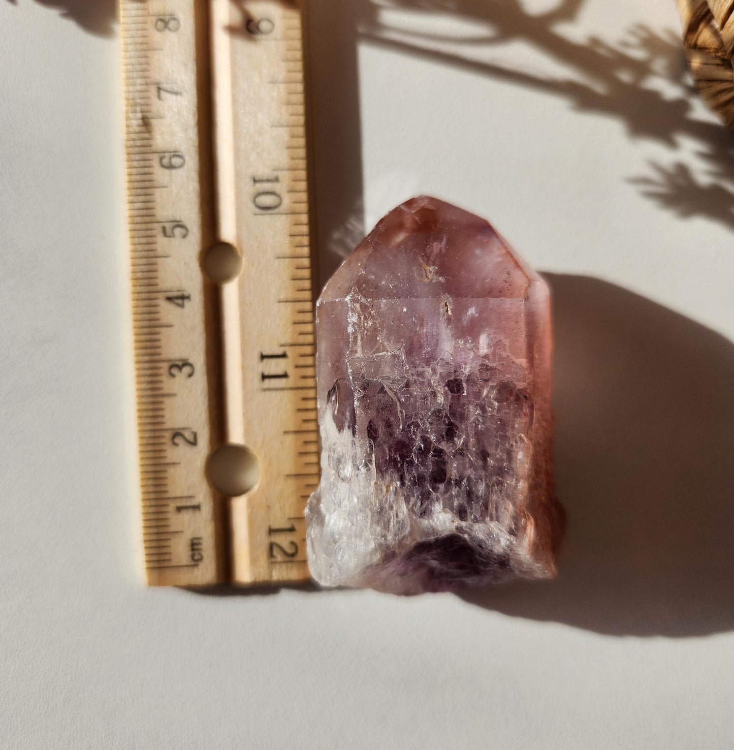 AAA beautiful rare cathedral Amethyst with oxidation by mother nature, self healed, raw, natural and unpolished from Brazil