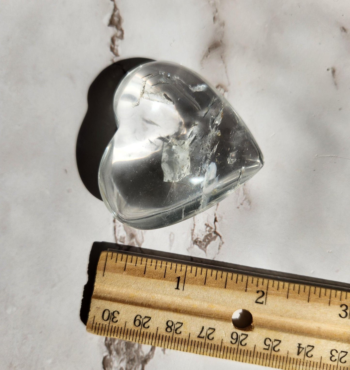 AAA Beautiful clear quartz heart with rainbows from Brazil 22F