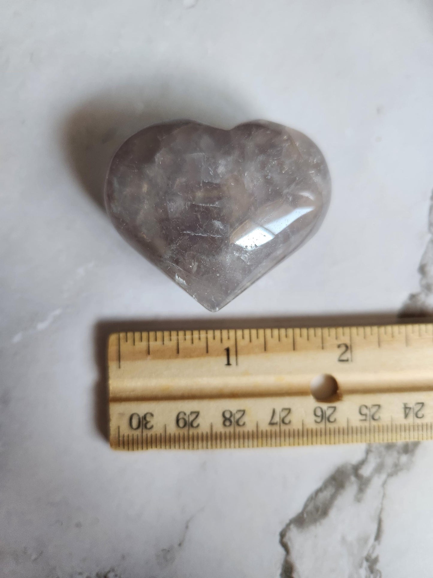 Beautiful blue rose quartz heart with rainbows from Madagascar 8D