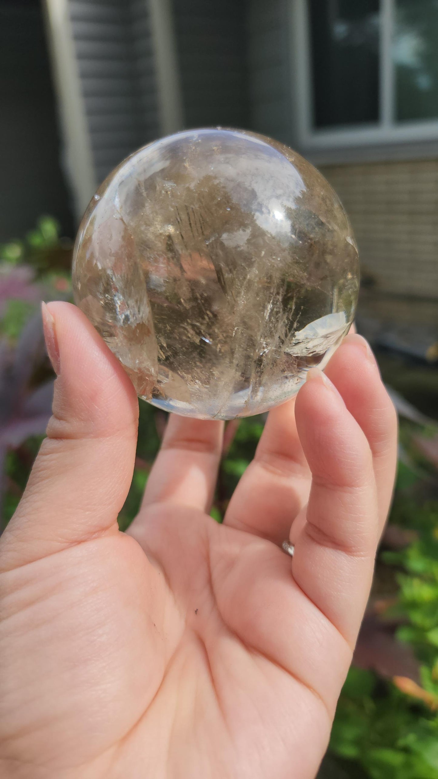 Beautiful Citrine sphere, light honey citrine from Brazil, genuine, untreated  333C