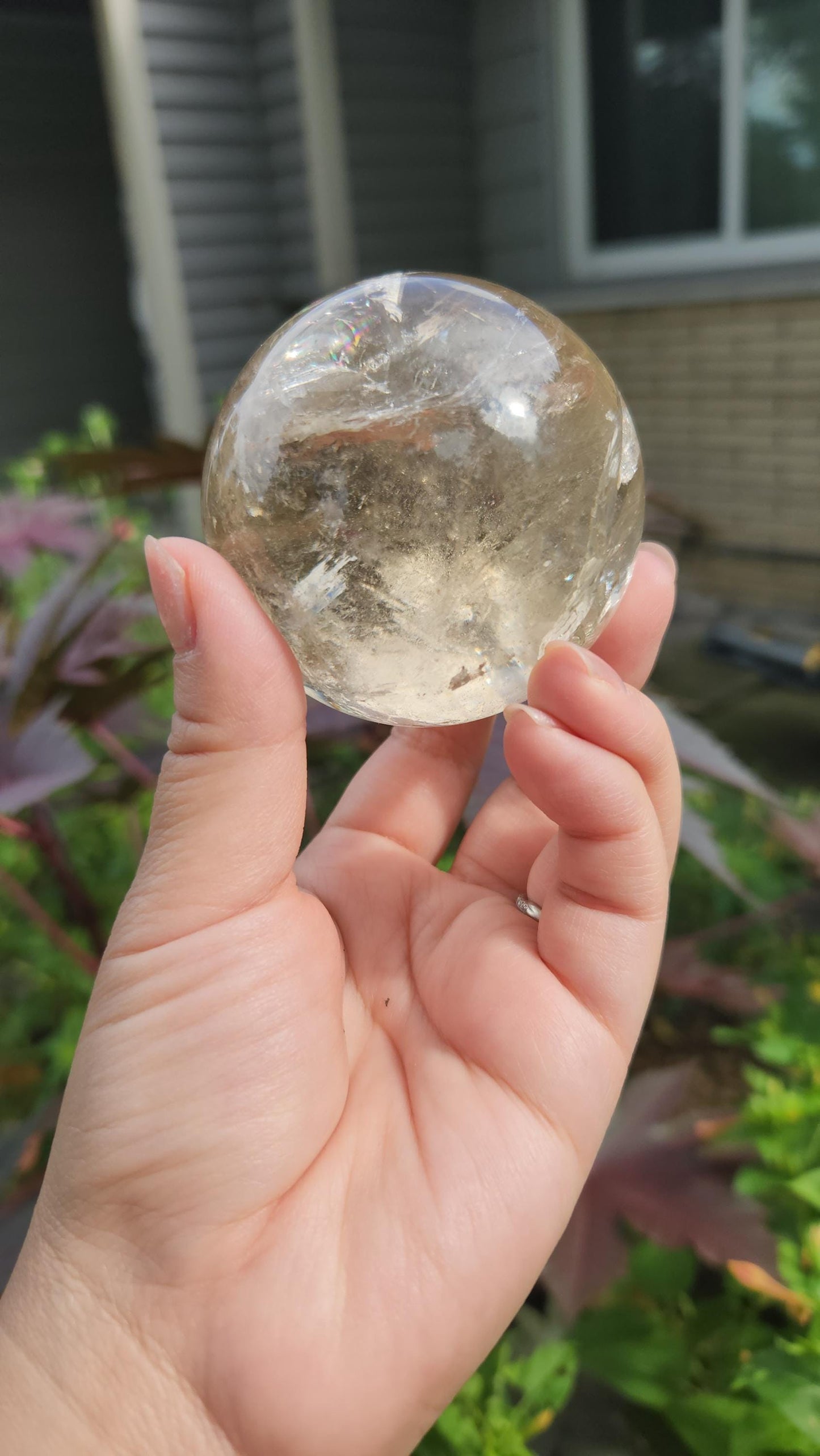 Beautiful Citrine sphere, light honey citrine from Brazil, genuine, untreated  333C