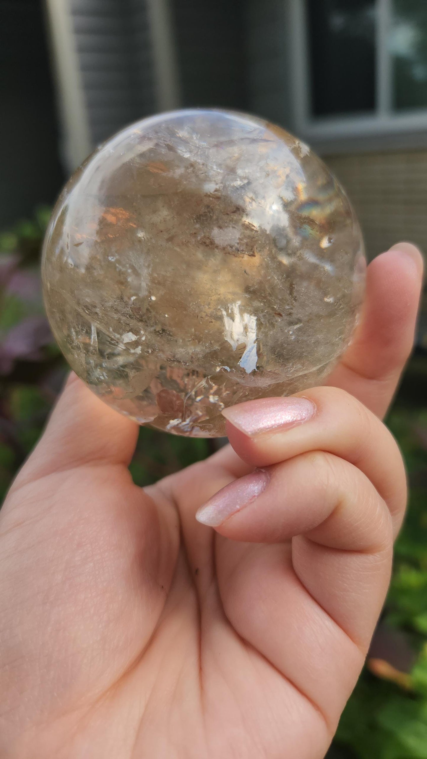 Beautiful Citrine sphere, light honey citrine from Brazil, genuine, untreated  333C