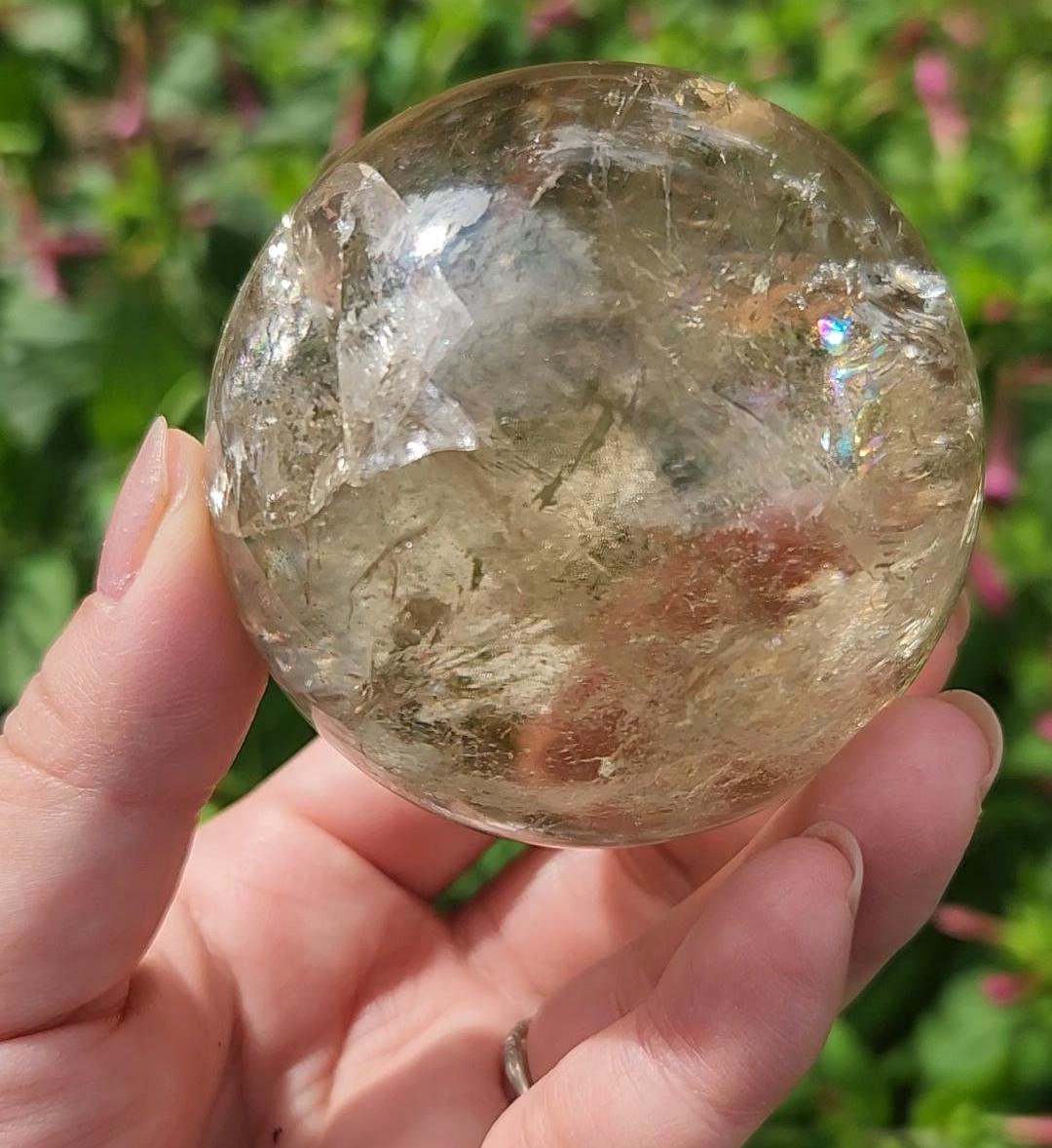 Beautiful Citrine sphere, light honey citrine from Brazil, genuine, untreated  333C