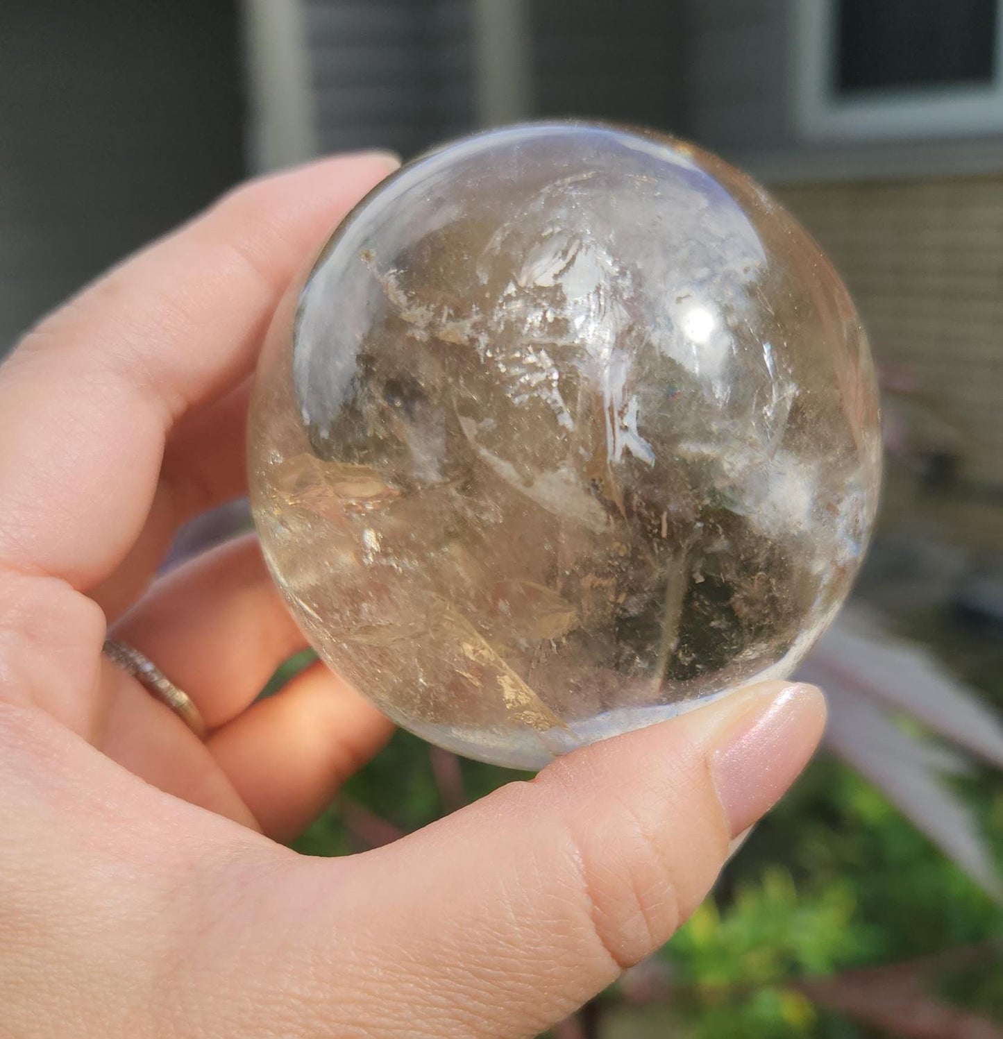 Beautiful Citrine sphere, light honey citrine from Brazil, genuine, untreated  333C