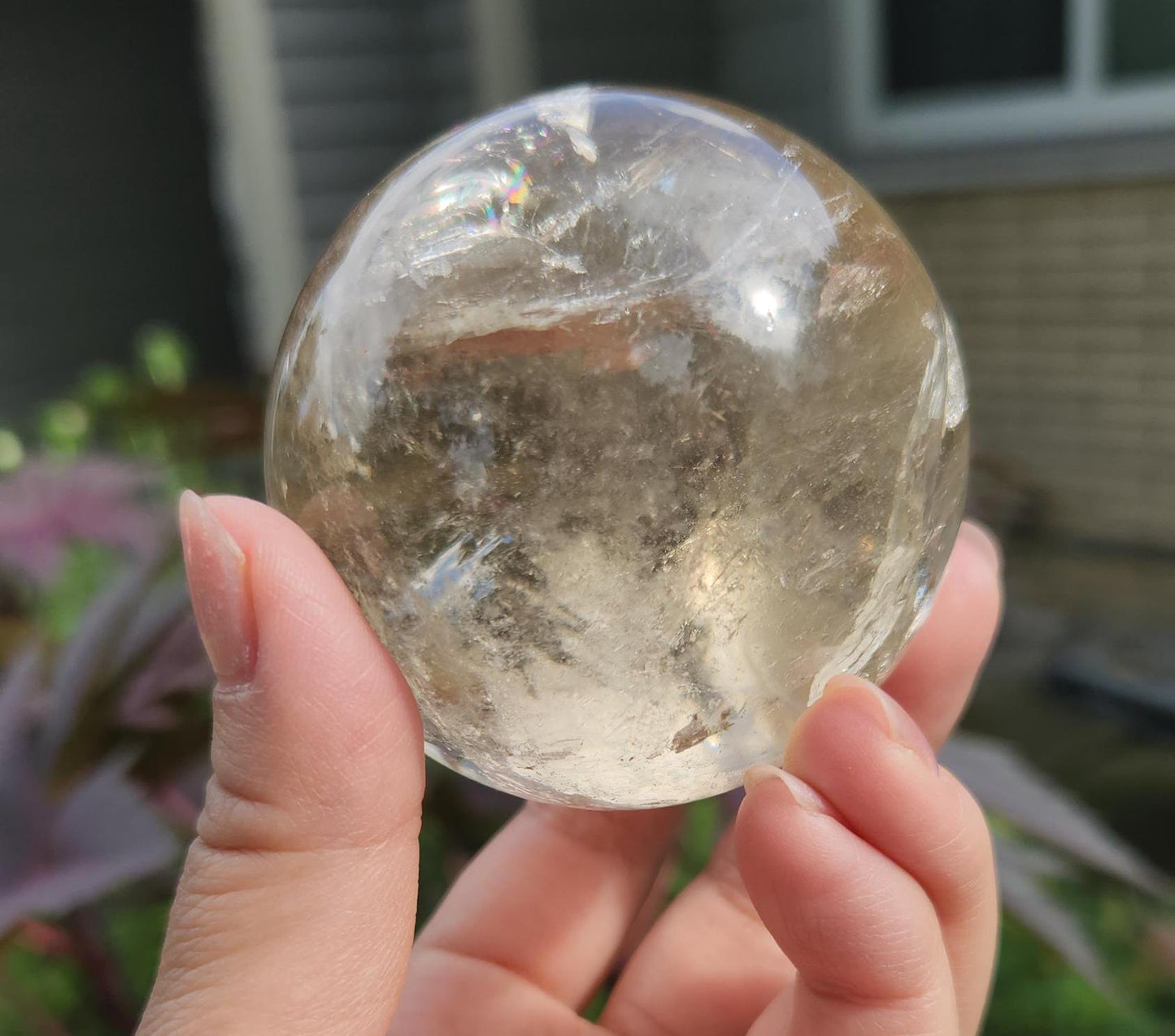 Beautiful Citrine sphere, light honey citrine from Brazil, genuine, untreated  333C