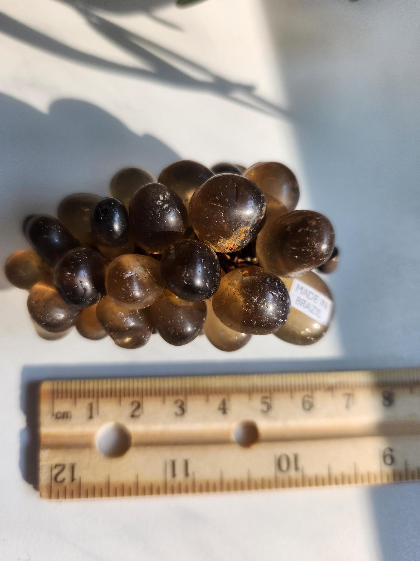 vintage smoky citrine grapes from Brazil, genuine, natural, untreated  51A