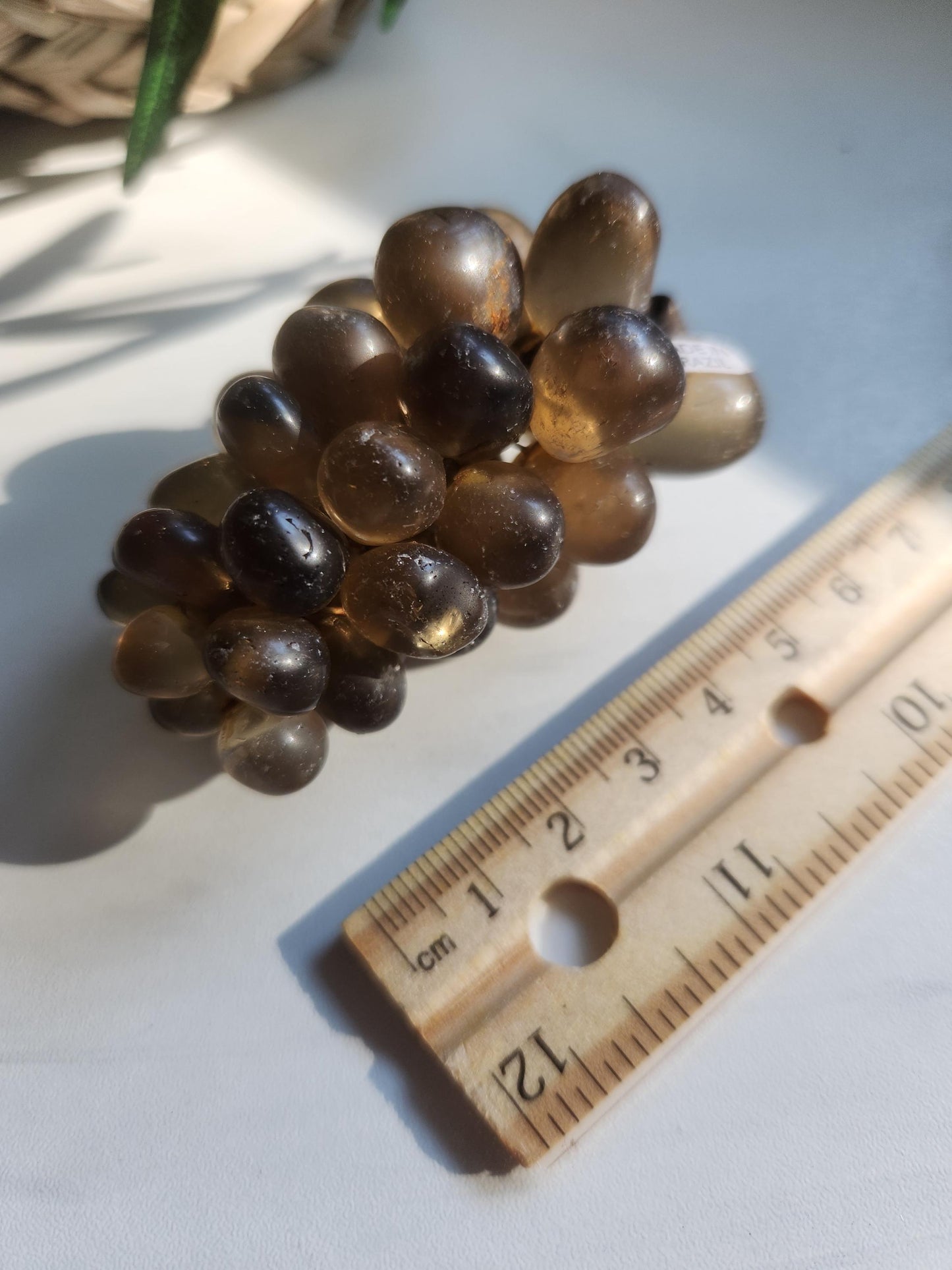 vintage smoky citrine grapes from Brazil, genuine, natural, untreated  51A