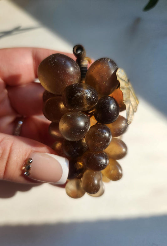 vintage smoky citrine grapes from Brazil, genuine, natural, untreated  51A