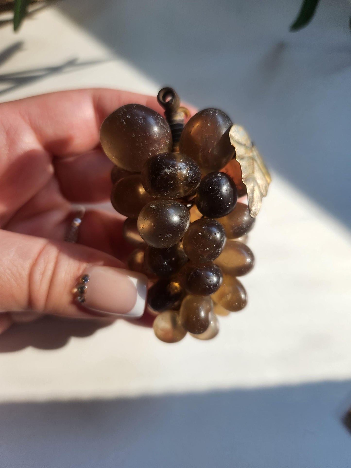 vintage smoky citrine grapes from Brazil, genuine, natural, untreated  51A