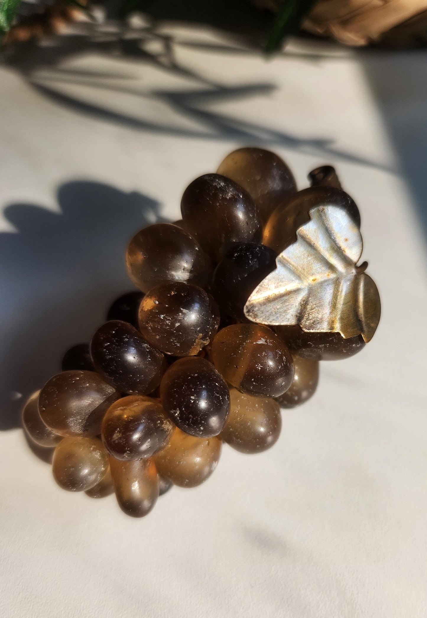 vintage smoky citrine grapes from Brazil, genuine, natural, untreated  51A