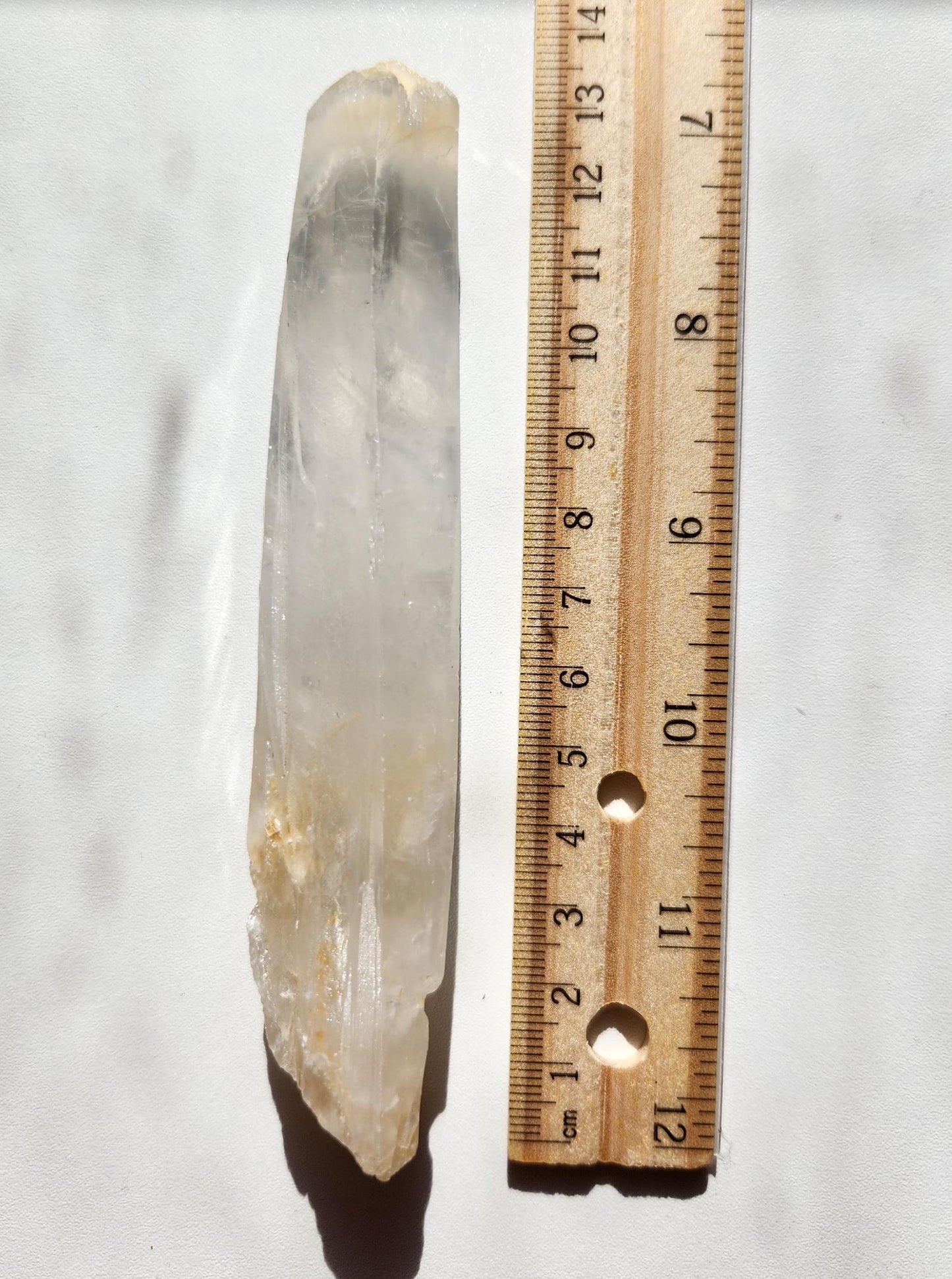 Amazing rare mango quartz, cigar point with smoke from Columbia, self healed
