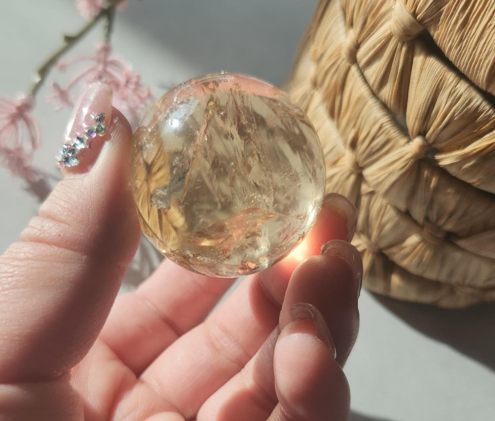 High quality citrine sphere