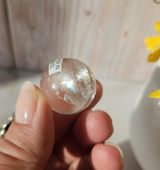 Mini clear quartz sphere