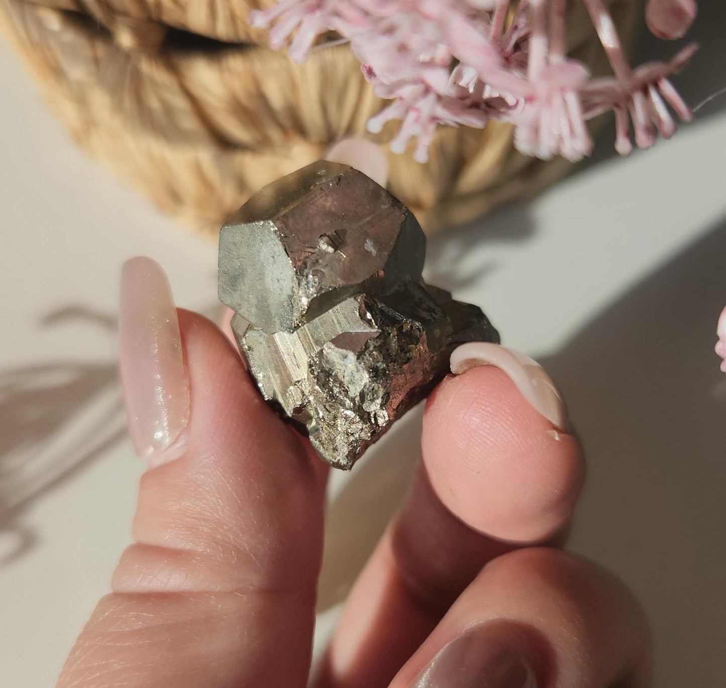High quality raw pyrite from Peru with amazing formations