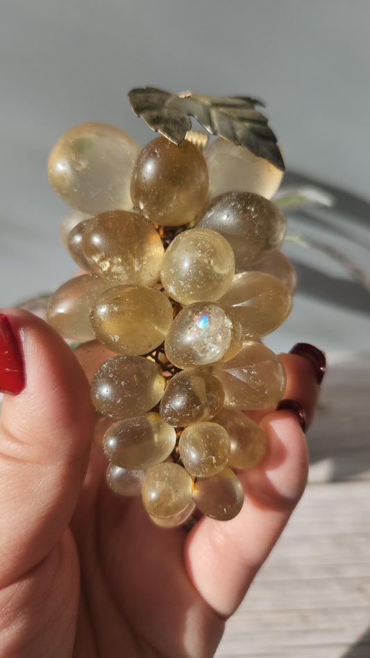 Natural vintage citrine grapes from Brazil