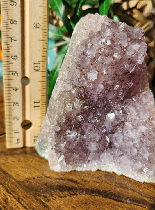 Amazing light purple amethyst, raw cutbase, natural, from Brazil