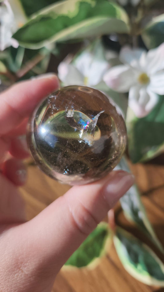 High quality smoky quartz sphere